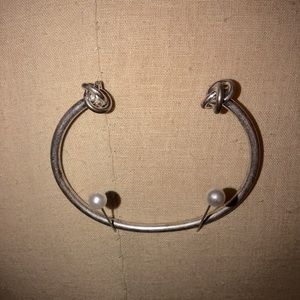 Knotted silver bracelet
